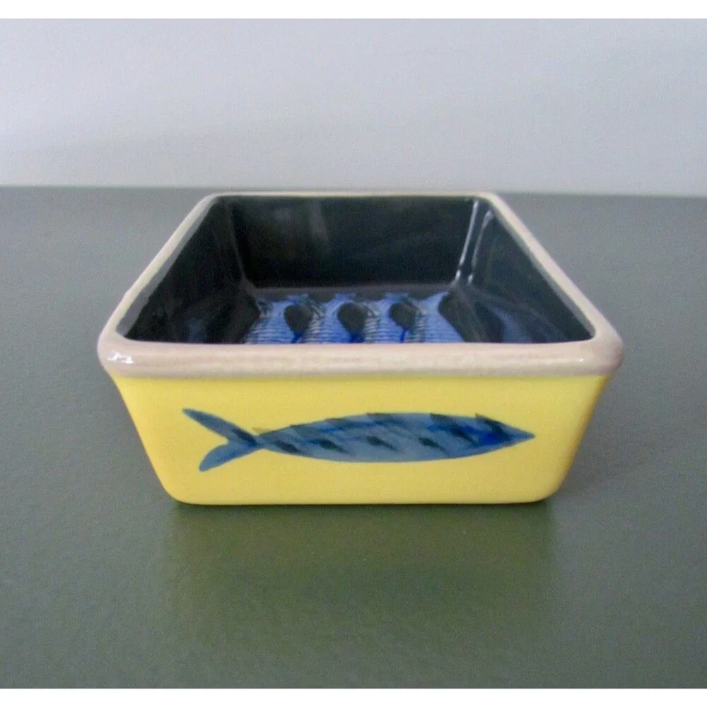Anthropologie Damson Madder Sardine Trinket Dish Ceramic NEW